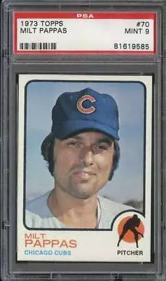 1973 Topps #70 Milt Pappas Psa 9 Cubs *b73193 • $36.27