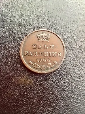 1844 Copper Half Farthing Victoria Great Britain • £9.75