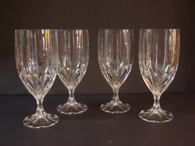 Mikasa Berkeley Crystal 4 Iced Tea Goblets Glasses 7 1/4  • $48