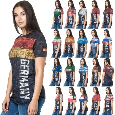 £29.76 • Buy Ladies Countries T-Shirt Women's Football Wc Fanshirt