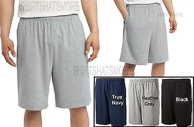 Mens Shorts With POCKETS Jersey Knit Cotton Blend S M L XL Exercise • $17.99