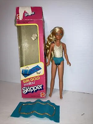 1983 Sun Gold Malibu Skipper Doll W/ Swimsuit #1069 Vintage Barbie Doll Mattel • $29