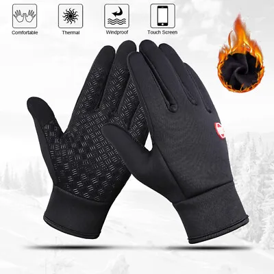 Winter Gloves Waterproof Thermal Touch Screen Thermal Windproof Warm Gloves UK • £3.58