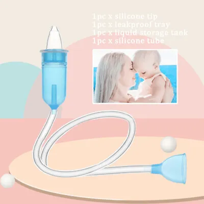 Soft Baby Nasal Aspirator Neonatal Anti-Back Flow Flow Tube Suction Nose Clean • £5.94