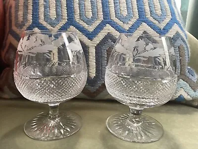 £75 • Buy Edinburgh Crystal Thistle Pattern 5⅛  Brandy Glasses - Vintage  2 Available