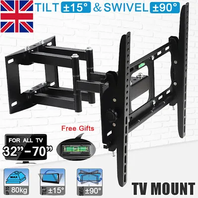 TV Wall Bracket Mount Tilt Swivel 32 40 43 50 52 55 65 70 In Samsung LG Toshiba • £25.99