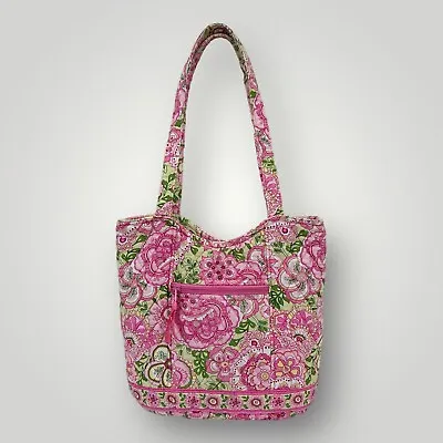 Vera Bradley Tote Bag In  Petal Pink  Retired Pattern 10  X 12       130/2 • $18.95