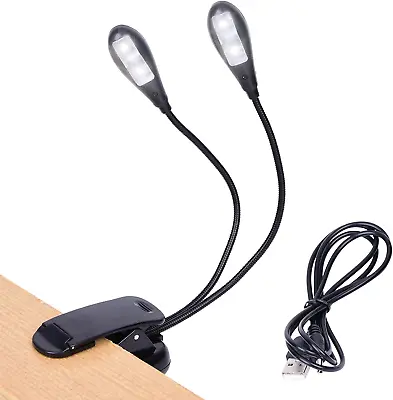 Music Stand Light Clip On LED Book Lights USB And AAA Battery Operated Readin • $21.02