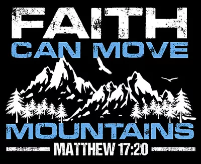 3x4 Inch Faith Can Move Mountains Bumper Sticker (christian Car Decal Pray Lord) • $9