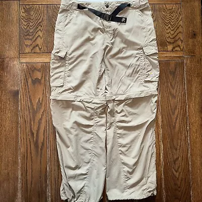Men's Mountain Hardwear Beige Convertible Nylon Hiking Pants Shorts Large 34x29 • $25.95