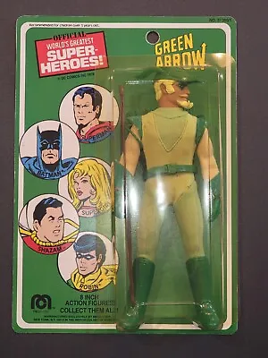 Vintage 1974 MEGO Green Arrow WGSH Action Figure W Reproduction Card 1976 • $110