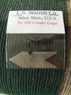 L.S.STARRETT No. 390 CENTER GAGE 60 Degree Thread Gage- MADE In USA • $9.99