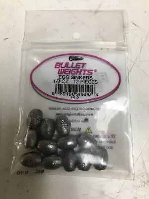 Bullet Weights EG10 Egg Sinker Sz1/8oz Ziplock 12 Per Bag • $2.09