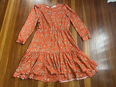 Beautiful Veronika Maine Floral Flower Dress With Sleeves Suit 12 - 14 • $10