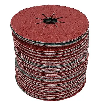 115mm Fibre Coarse 36 Grit Sanding Abrasive Discs For Wood Metal 4-1/2” • £19.66
