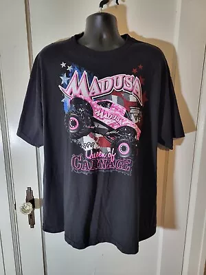 Madusa Queen Of Monster Trucks Monster Jam Black T-Shirt (Men's 2XL) • $20