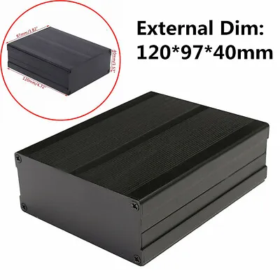 Aluminum Box Enclosure DIY Electronic Project Black Instrument Case 120x97x40mm • $13.99