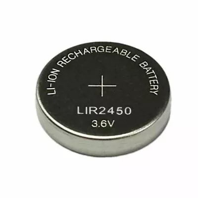 1 X 3.6V LiR2450 Rechargeable Coin Button Cell Battery Li-ion Replaces CR2450 UK • £3.49