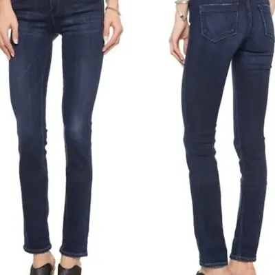 Goldsign Misfit Straight Leg Jeans In Dark Wash Size 24 NWT Made In USA • $100