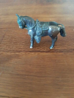 $16 • Buy Vintage 1950's Cast Metal Chrome Carnival Prize Cowboy Horse, Made In Japan. 