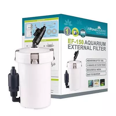 Aquarium Fish Tank External Filter 400L/H Free Media All Pond Solutions EF-150 • £34.99