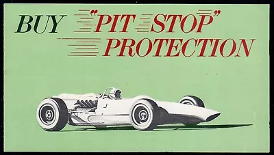 Quaker State Motor Oil  Buy 'Pit Stop' Protection  Race Car Pamphlet • $3.99