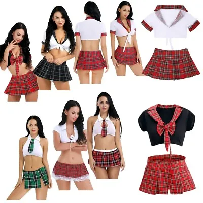 £7.35 • Buy Women Lingerie Uniform Fancy Dress School Girl Costume Cosplay Set Halloween