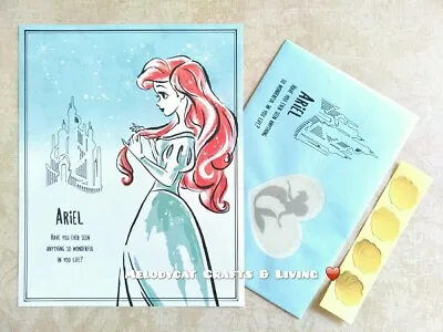 4 Sheets 2 Env💕 Disney Princess Letter Writing Set Paper Little Mermaid Ariel • $5