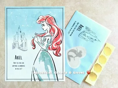 8 Sheets 4 Env💕 Disney Princess Letter Writing Set Paper Little Mermaid Ariel  • $10