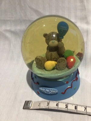 £11.65 • Buy Me To You Vintage Snow Gobe Paperweight Tatty Teddy Happy Birthday 