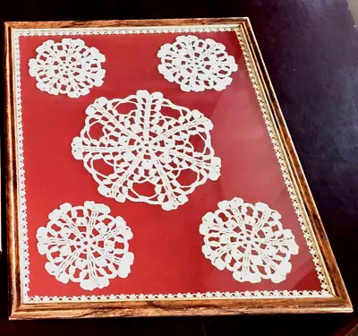 Vintage Floral Doilies Handmade Wall Decor 5-8  Each Grandma Core • $12.96