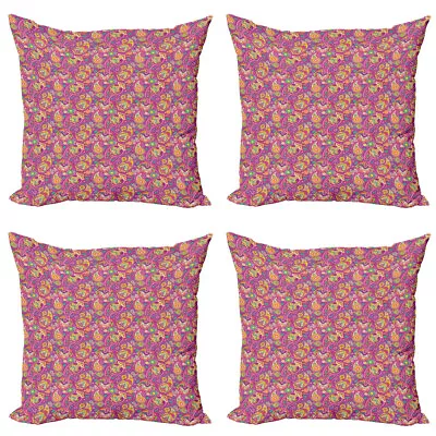 Paisley Pillow Cushion Set Of 4 Colorful Paisley Inspired • £22.99