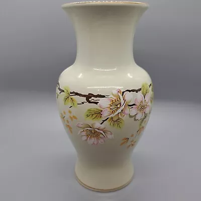 Vintage Sadler Apple Blossom Mint Green 8.5 Inch Vase • £5