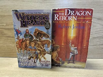 Wheel Of Time Lot Of 2 Book Winters Heart Dragon Reborn - Robert Jordan • $25