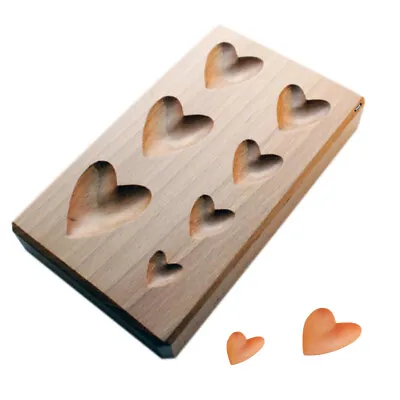 Heart Shape Wood Dapping Block Jewelry Metal Wooden Forming Shaping Tool 7 Sizes • $18.60