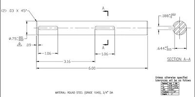 3/4  X 6  Steel Shaft/Rod Keyed On Middle & End (.188 X 1.06) • $6.99