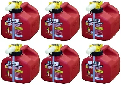 No-Spill 1415 1-1/4-Gallon Poly Gas Can (CARB Compliant)  6 Pack • $155.79