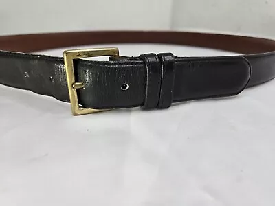 Coach Belt British Black 7600 Glove Tanned Cowhide Solid Brass Size 42  / 105cm • $17