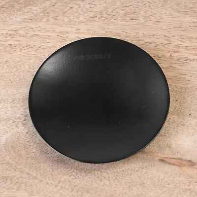 8.5cm Black Metal Pillar Candle Holder Plate Home Decor Candlestick Stick Church • £6