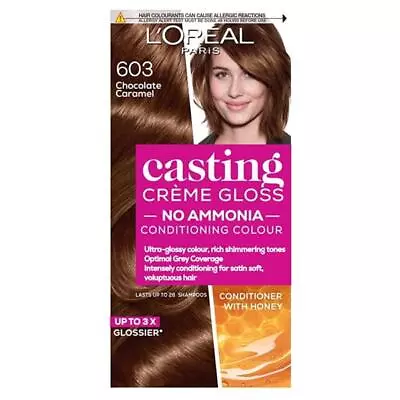 L'Oreal Casting Creme Gloss Semi-Permanent Hair Colour 603 Chocolate Caramel • £12.90