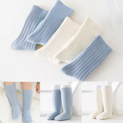 Toddler Baby Girls Boys Knee High Long Socks Cotton Casual Stockings 0-3 Year  • £3.99