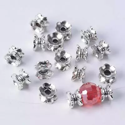 50pcs 8x5mm Tibetan Silver Antiqued Metal Loose Spacer Beads Bead Caps Findings • £3.30