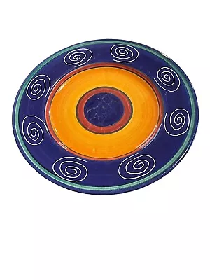 Beatiful Living Art Morocco 11 1/2” Dinner Plates ￼ Pottery Mint Made In Italy • $26