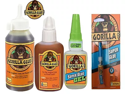 £4.50 • Buy Gorilla Glue Gel Super Epoxy Wood Clear Strong Adhesive Genuine 25,60 Or 115ml 