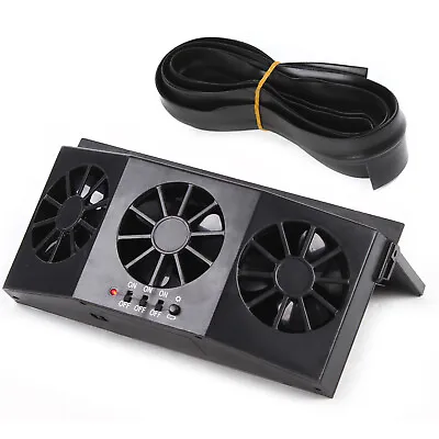 Air Vent Exhaust Window Fan Car Fan Solar Powered Window Hanging Type Black • $19