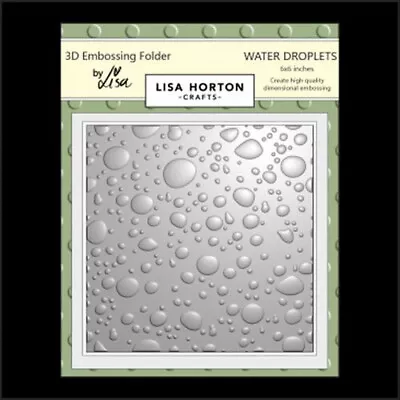 Water Droplet  - 6 X 6  3D Embossing Folder  By Lisa Horton Crafts • £8.99