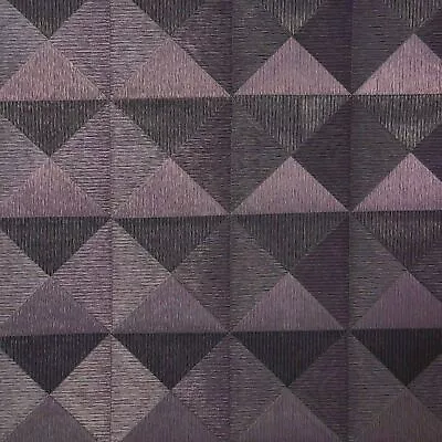 Violet Metallic Purple Geometric Pyramid 3D Illusion Wallpaper • $3.82