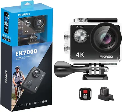EK7000 4K30FPS Action Camera - 20MP Ultra HD Underwater Camera 170 Degree Wide A • £72.09