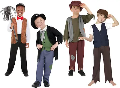 Victorian Poor Boy Costume Book Day Oliver Twist Fancy Dress Kids Age 4-12 • £11.99