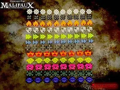 Malifaux Acrylic Conditions Token Set (110) • $38.78